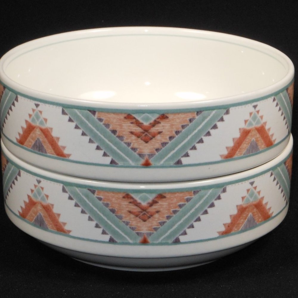 2 Cereal Bowls. Mikasa Intaglio CAC24 SANTA FE